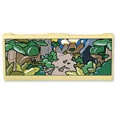 light yellow story builder meet the dinosaurs card storage unit and memory card with jungle and road pattern