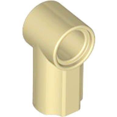 tan technic axle and pin connector angled 1