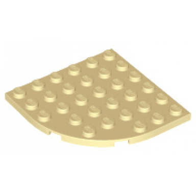 tan plate round corner 6 x 6