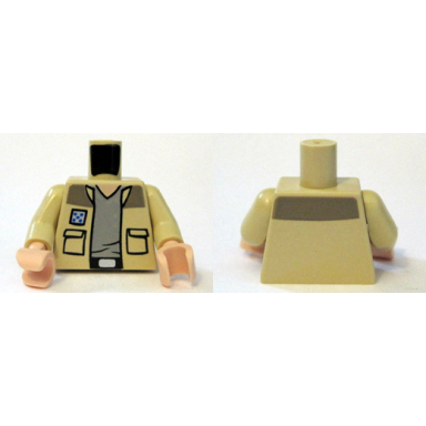 tan torso sw shirt open with pockets and gray t-shirt pattern captain antilles tan arms light nougat hands