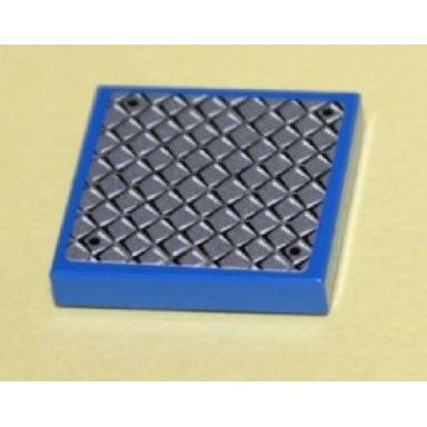 blue tile 2 x 2 with tread plate and 4 rivets pattern sticker - set 7723