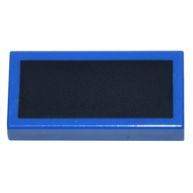 blue tile 1 x 2 with black rectangle pattern