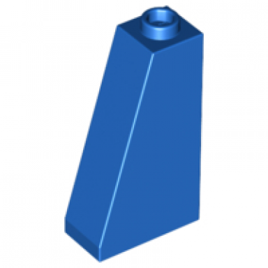 blue slope 75 2 x 1 x 3 - hollow stud
