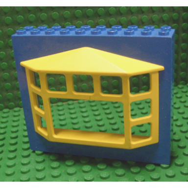 fabuland building wall 2 x 10 x 7 with yellow bay window