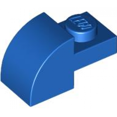blue slope curved 2 x 1 with recessed stud