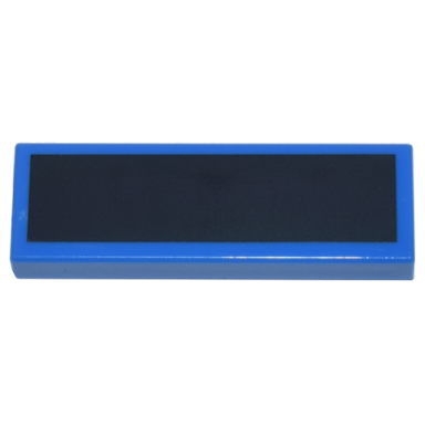 blue tile 1 x 3 with black rectangle pattern