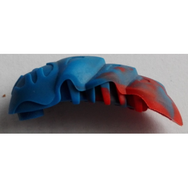blue bionicle rahkshi kraata stage 3 with marbled pattern list head color describe the rest