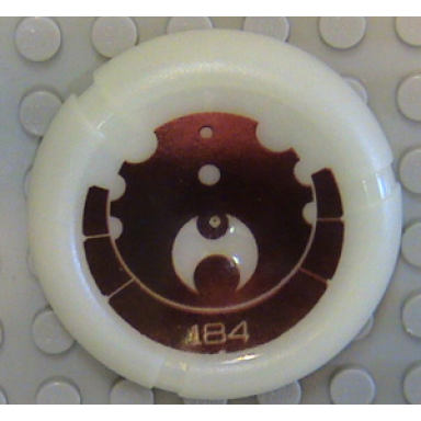 throwing disk with bionicle kanoka 184 ta-metru pattern