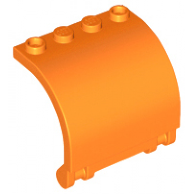 orange panel 3 x 4 x 3 curved with double clip hinge