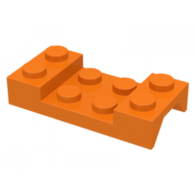 orange vehicle mudguard 2 x 4 with arch studded