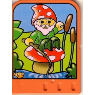 story builder happy home card with elf on mushroom pattern