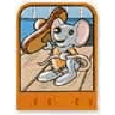 story builder happy home card with mouse and hot dog pattern