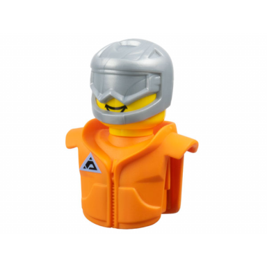 orange sports promo figure torso and head assembly mcdonalds set 6 7922 with medium blue and black triangle pattern sticker - set 7922