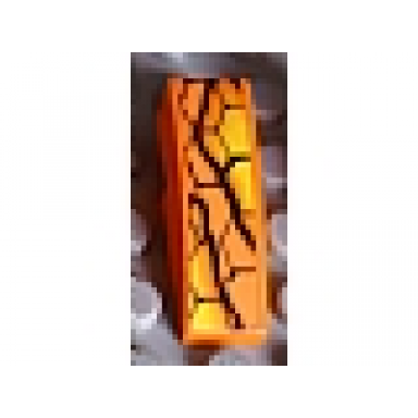 orange slope curved 3 x 1 with snakeskin pattern f sticker - set 8158