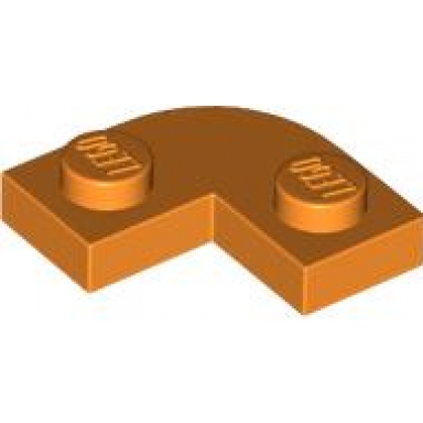 orange plate round corner 2 x 2 with 1 x 1 cutout