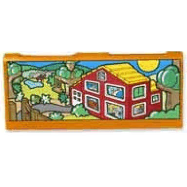 orange story builder happy home card storage unit and memory card with house pattern