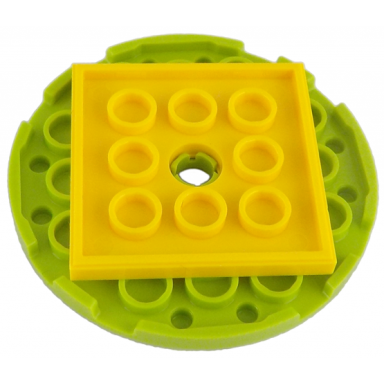 lime turntable 6 x 6 x 2 3 with yellow square base free-spinning 11213 61485