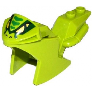 lime motorcycle fairing racing sport bike with snake face pattern