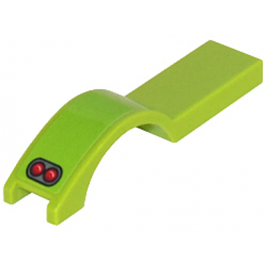 lime vehicle mudguard 1 x 4 1 2 with 2 red taillights pattern model right side sticker - set 8302