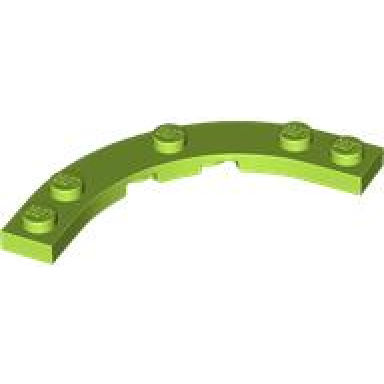 lime plate round corner 5 x 5 macaroni