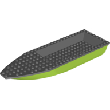 lime boat hull unitary 28 x 8 with dark bluish gray top 92710 92711