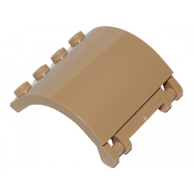 dark tan panel 3 x 4 x 3 curved with double clip hinge