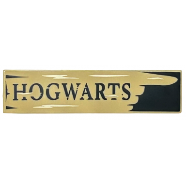dark tan tile 1 x 4 with black hogwarts sign with tan wood grain pattern