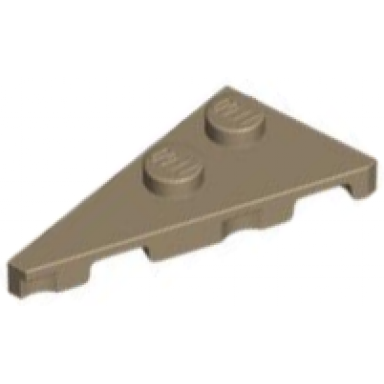 dark tan wedge plate 4 x 2 left pointed