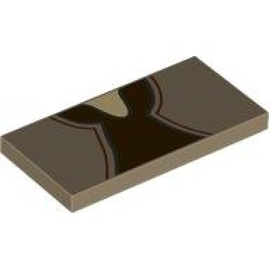dark tan tile 2 x 4 with vest over dark brown shirt tan neck pattern brickheadz jar jar binks torso