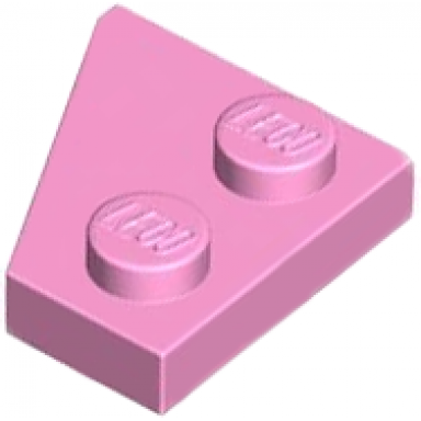 bright pink wedge plate 2 x 2 right