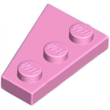 bright pink wedge plate 3 x 2 right