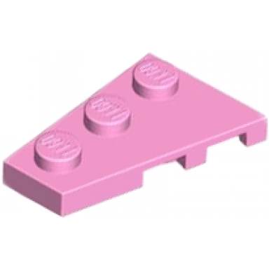 bright pink wedge plate 3 x 2 left