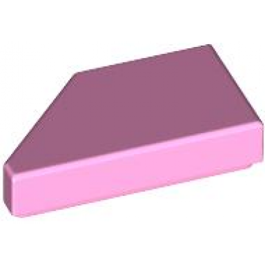 bright pink tile modified 1 x 2 wedge right