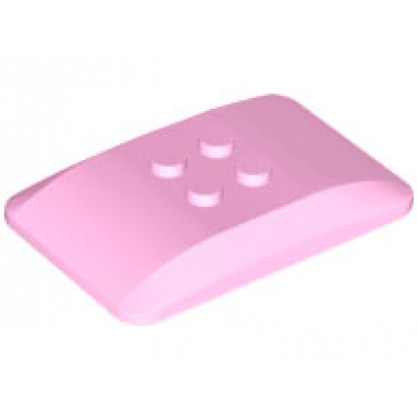 bright pink wedge 6 x 4 x 2 3 quad curved