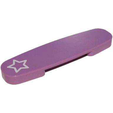 medium lavender duplo train action brick with white star pattern