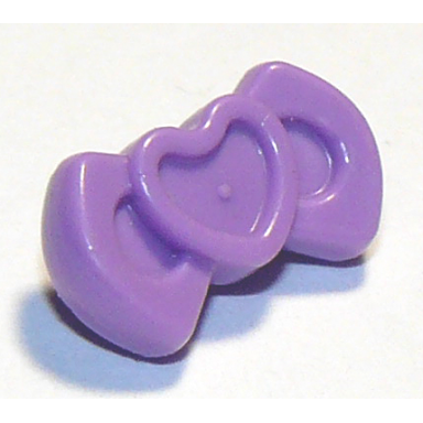 medium lavender friends accessories bow with heart and small pin