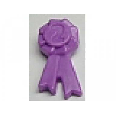 medium lavender friends accessories award ribbon with number 2