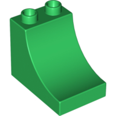 green duplo brick 2 x 3 x 2 arch inverted