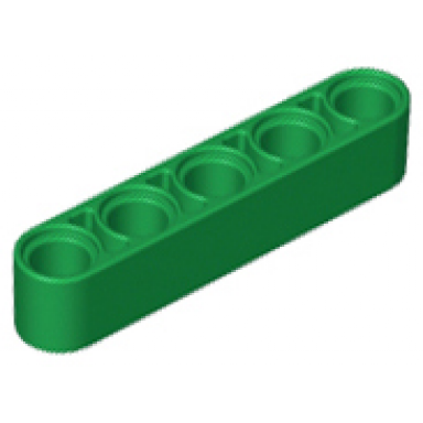 green technic liftarm thick 1 x 5