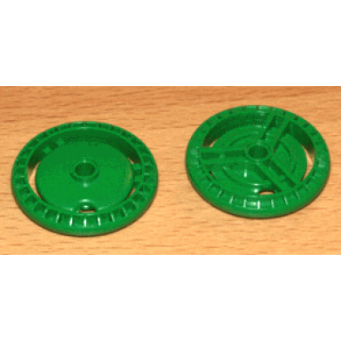 green technic disk 5 x 5 - notched without pin