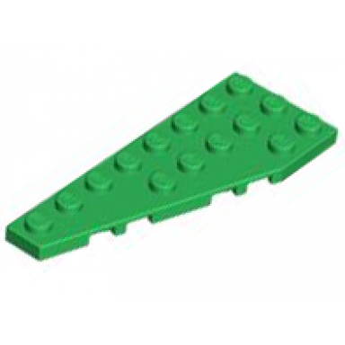 green wedge plate 8 x 3 pentagonal left