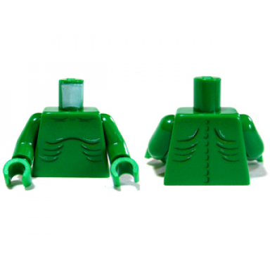 green torso alien with skeletal spine and ribs pattern green arms green hands