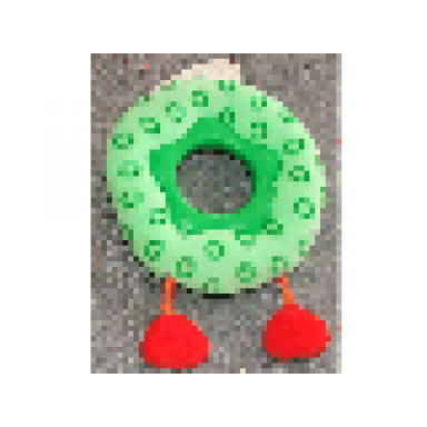 green primo cloth round with green star green circles and red legs