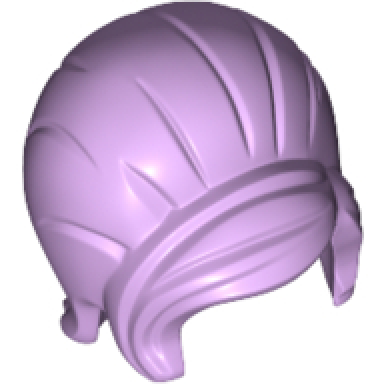lavender minifigure hair female beehive style with sideways fringe