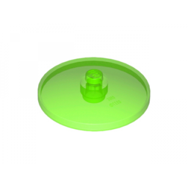 trans-bright green dish 4 x 4 inverted radar with solid stud