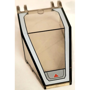 trans-brown windscreen 7 x 4 x 1 2 3 with locking dual 2 fingers 9 teeth with sw red triangle pattern