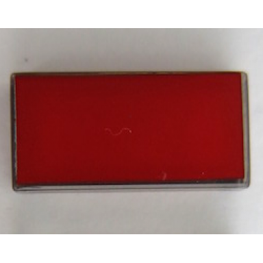 trans-brown tile 1 x 2 with red surface pattern