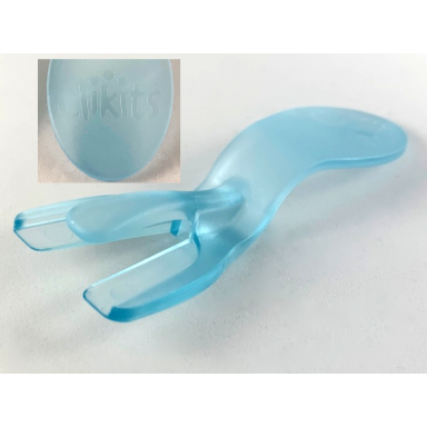 trans-aqua clikits tool part separator with clikits logo on handle