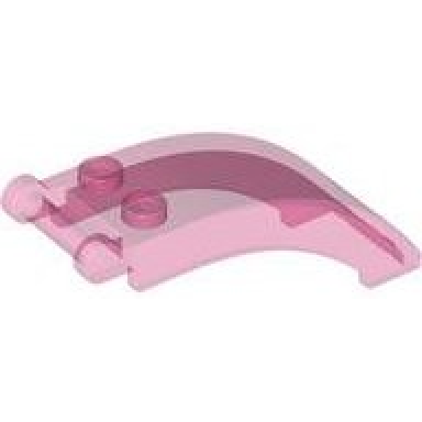 trans-dark pink windscreen 6 x 2 x 2 with bar handle