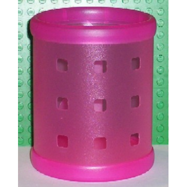 trans-dark pink clikits container cylinder 10 x 10 with 9 holes clikits185 clikits186 clikits187